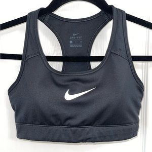 Nike Swoosh Black Sports Bra Small